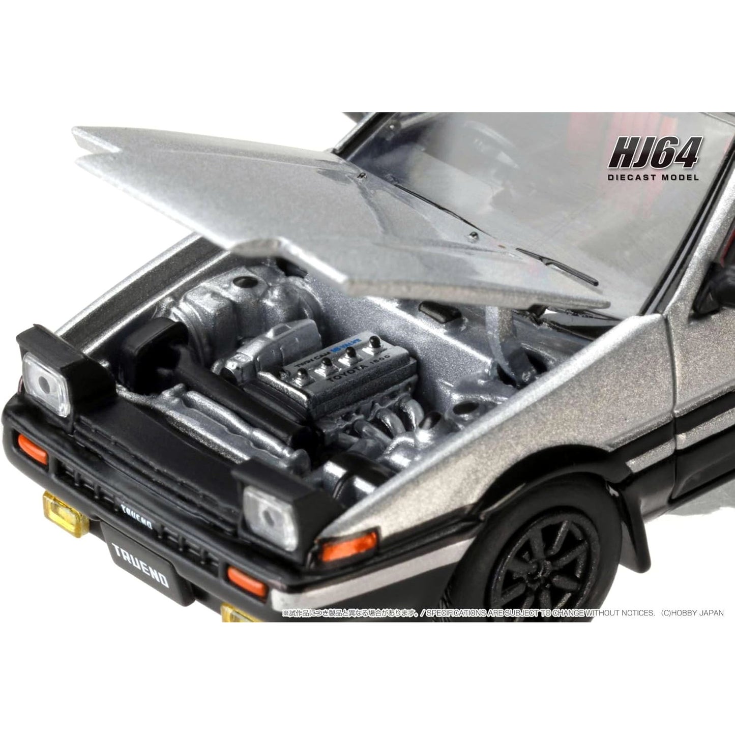 Hobby Japan 1/64 AE86 Toyota Sprinter Trueno GT Apex (Silver Two Tone)