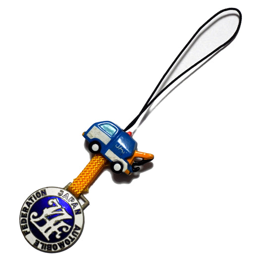 *Rare 2008* JAF "Rekka-sha" Mascot + Badge Phone Strap