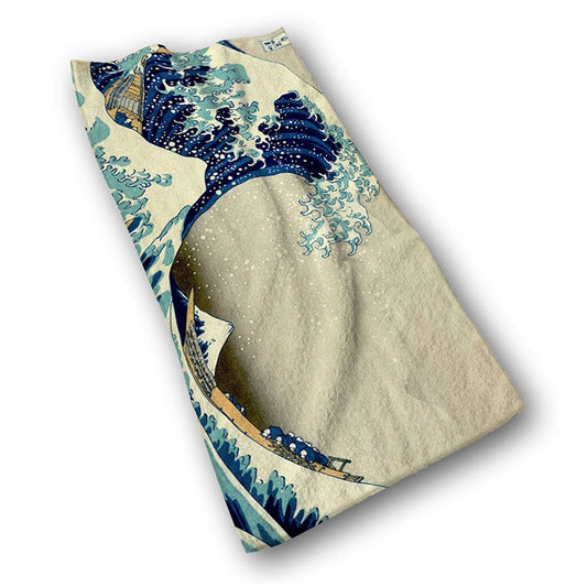 "Made to order" Hokusai Print Bath/Face Towel