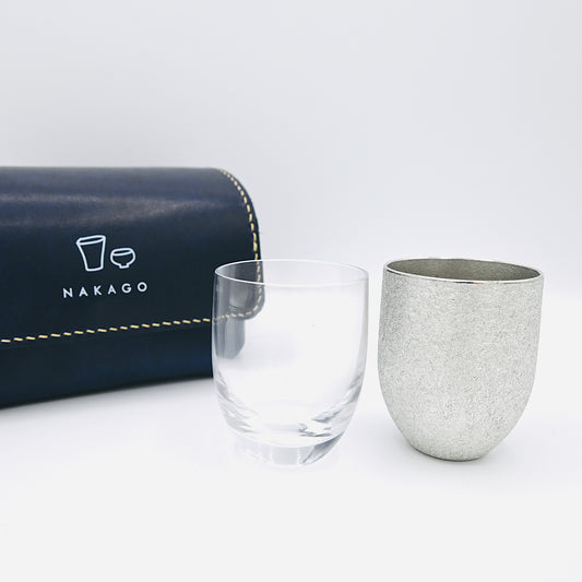 „Mein SHUKI-Set“ – Sake-Becher-Set aus Zinn und Glas