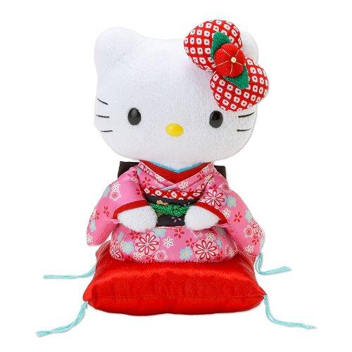 Sanrio Hello Kitty mit Kimono-Puppe mit Kissen