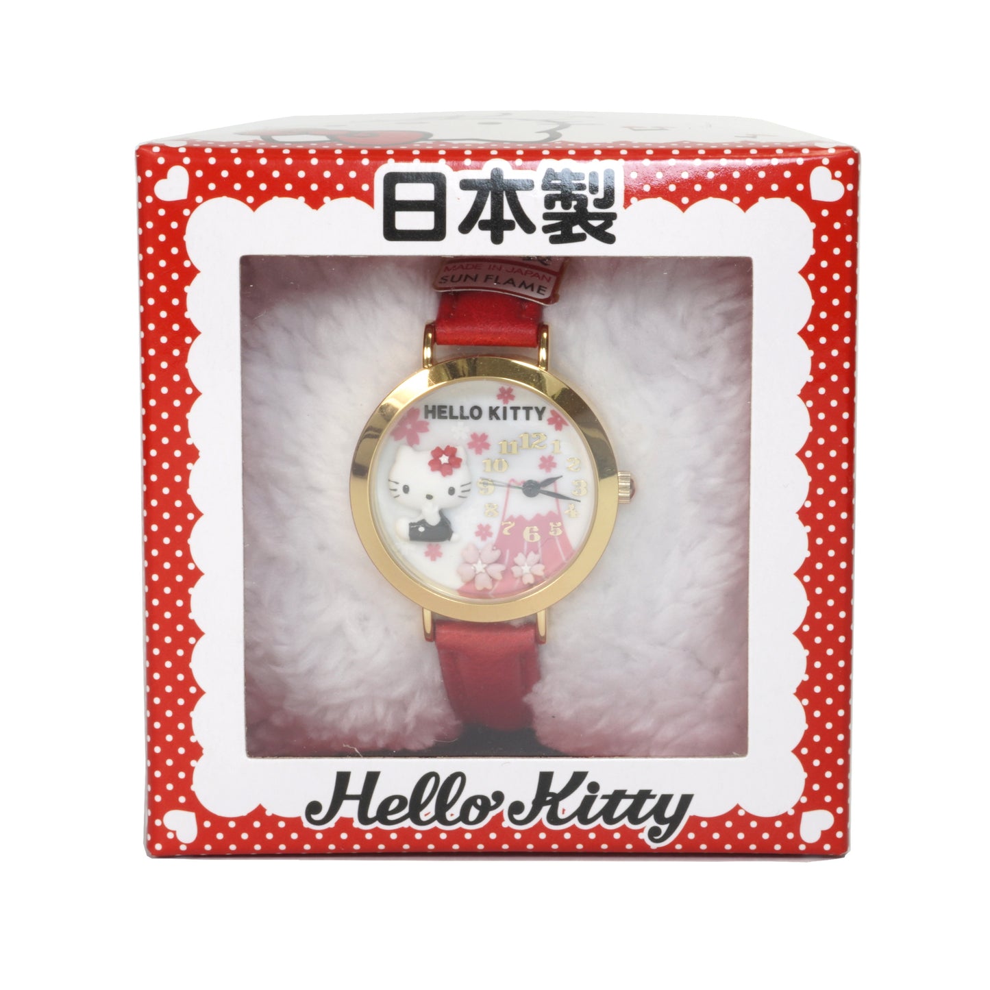 Sun Flame Hello Kitty Quartz Analog Watch (Gift Box)